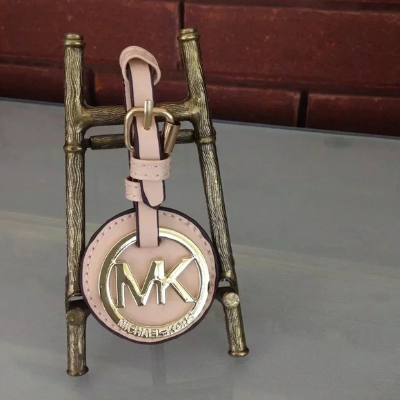 Michael Kors Gold & Leather Keychain Hangtag/Purse Charm - Picture 2 of 5